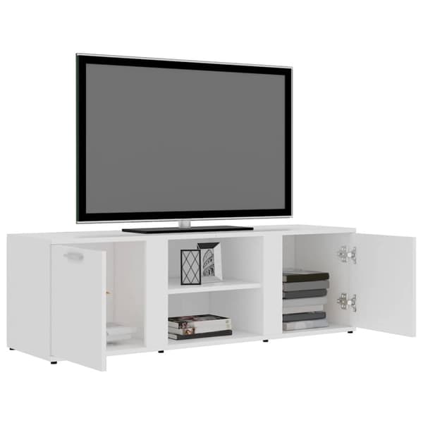 vidaXL tv-bord 120x34x37 cm konstrueret træ hvid