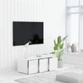 Miniatyrbilde 5 av 9: vidaXL TV-benk hvit 80x34x30 cm konstruert tre