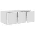 Miniatyrbilde 6 av 9: vidaXL TV-benk hvit 80x34x30 cm konstruert tre