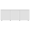 Miniatyrbilde 7 av 9: vidaXL TV-benk hvit 80x34x30 cm konstruert tre