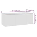 Miniatyrbilde 9 av 9: vidaXL TV-benk hvit 80x34x30 cm konstruert tre