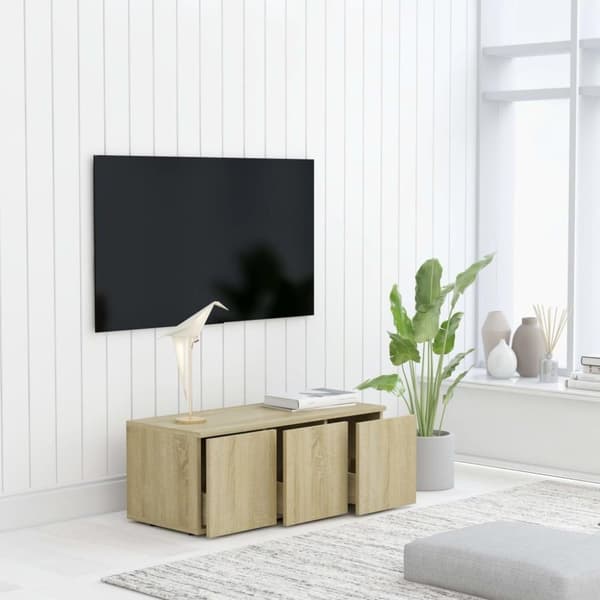 vidaXL TV-taso Sonoma-tammi 80x34x30 cm tekninen puu
