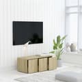 Pikkukuva 5 / 10: vidaXL TV-taso Sonoma-tammi 80x34x30 cm tekninen puu