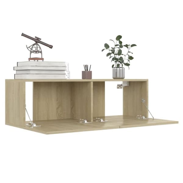 vidaXL TV-benk sonoma eik 100x30x30 cm konstruert tre