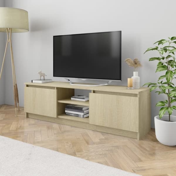 vidaXL tv-skab 120 x 30 x 35,5 cm spånplade sonoma-eg