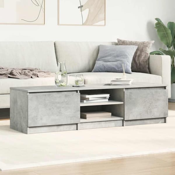 vidaXL tv-bord 140x40x35,5 cm konstrueret træ betongrå