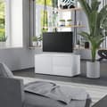 Miniatyrbillede 3 af 11: vidaXL tv-bord 80x34x36 cm konstrueret træ hvid