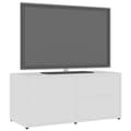 Miniatyrbillede 5 af 11: vidaXL tv-bord 80x34x36 cm konstrueret træ hvid