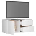 Miniatyrbillede 6 af 11: vidaXL tv-bord 80x34x36 cm konstrueret træ hvid