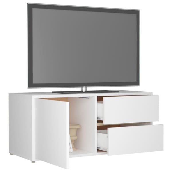 vidaXL tv-bord 80x34x36 cm konstrueret træ hvid