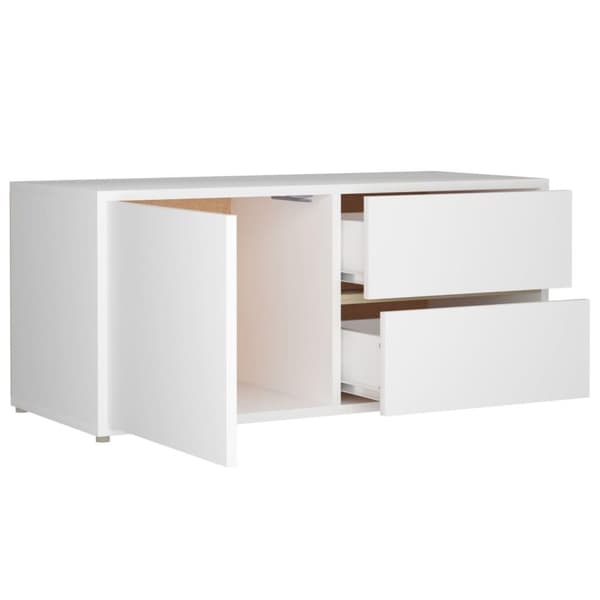 vidaXL tv-bord 80x34x36 cm konstrueret træ hvid