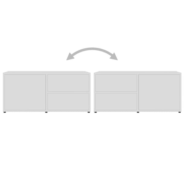 vidaXL tv-bord 80x34x36 cm konstrueret træ hvid