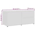Miniatyrbillede 11 af 11: vidaXL tv-bord 80x34x36 cm konstrueret træ hvid