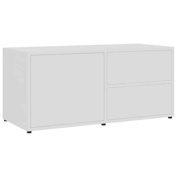 vidaXL tv-bord 80x34x36 cm konstrueret træ hvid