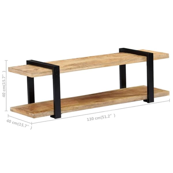vidaXL tv-skab massivt mangotræ 130 x 40 x 40 cm