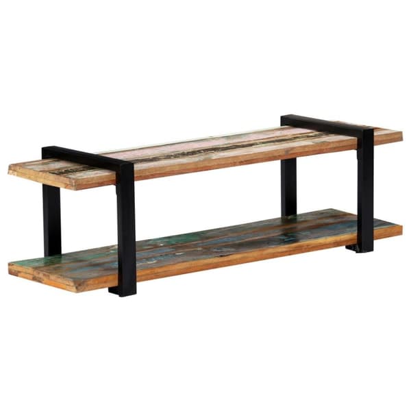 vidaXL TV-benk 130x40x40 cm gjenvunnet heltre