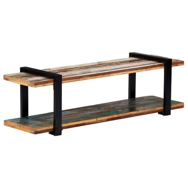 vidaXL TV-benk 130x40x40 cm gjenvunnet heltre
