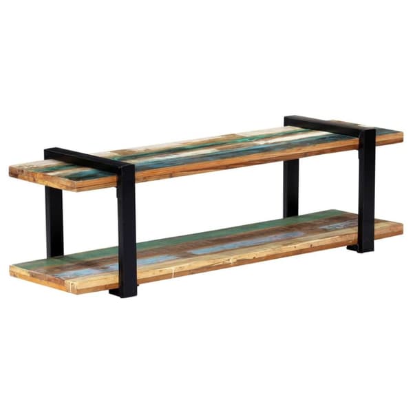 vidaXL TV-benk 130x40x40 cm gjenvunnet heltre