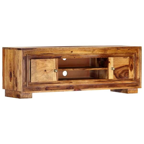vidaXL TV-bänk 118x30x40 cm massivt sheshamträ