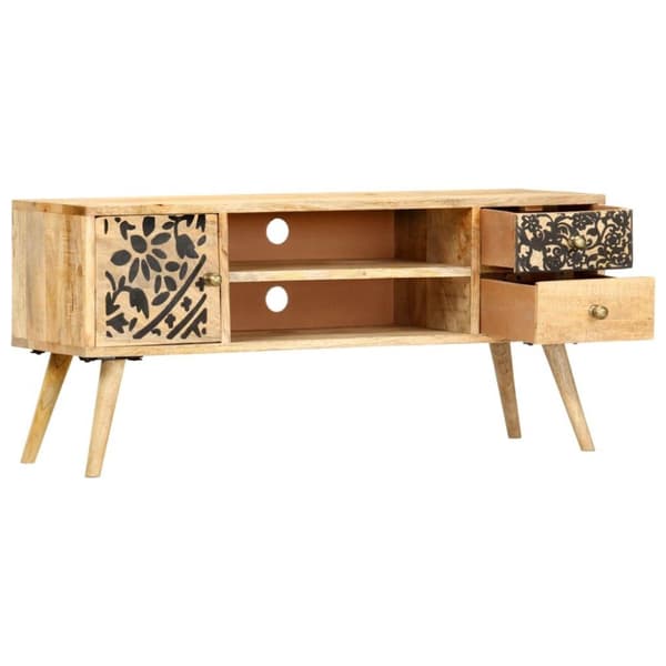 vidaXL tv-skab 100 x 30 x 45 cm massivt mangotræ