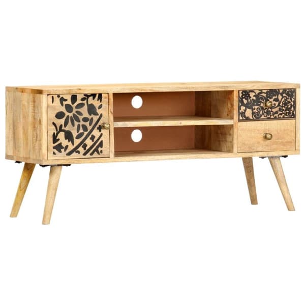 vidaXL tv-skab 100 x 30 x 45 cm massivt mangotræ