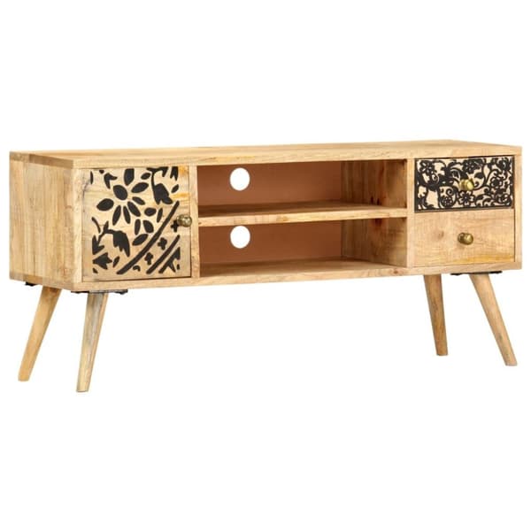 vidaXL tv-skab 100 x 30 x 45 cm massivt mangotræ