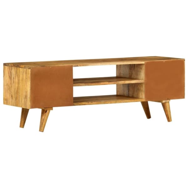 vidaXL TV-bänk 110x35x40 cm massivt mangoträ