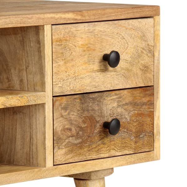 vidaXL TV-bänk 110x35x40 cm massivt mangoträ