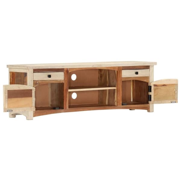 vidaXL tv-skab 120x30x40 cm massivt genbrugstræ og stål