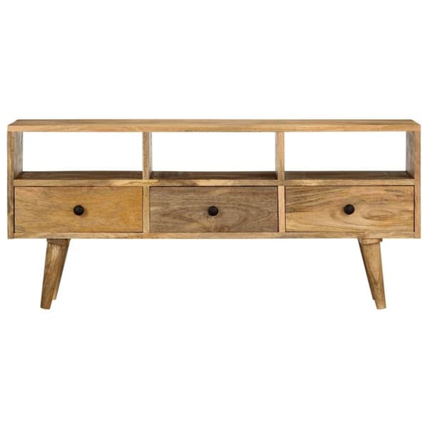 vidaXL TV-bänk 110x36x50 cm massivt mangoträ