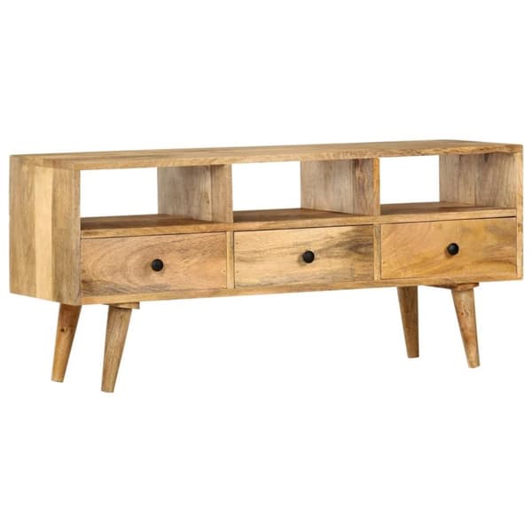 vidaXL TV-bänk 110x36x50 cm massivt mangoträ