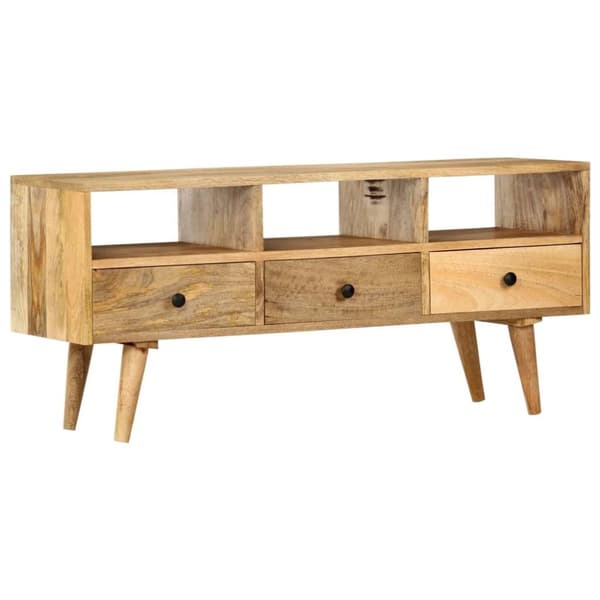 vidaXL TV-bänk 110x36x50 cm massivt mangoträ