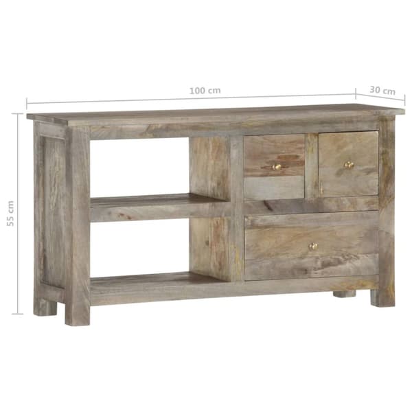 vidaXL Tv-bänk 100x30x55 cm massivt mangoträ