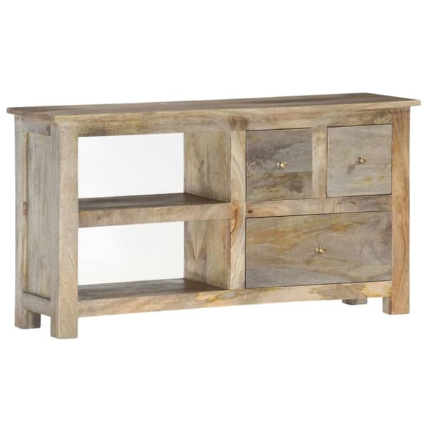 vidaXL Tv-bänk 100x30x55 cm massivt mangoträ