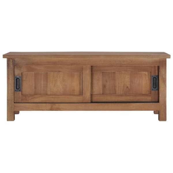 vidaXL tv-skab 90 x 30 x 35 cm massivt teaktræ