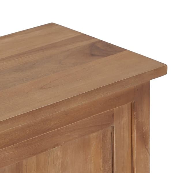 vidaXL tv-skab 90 x 30 x 35 cm massivt teaktræ