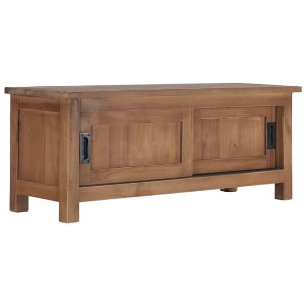 vidaXL tv-skab 90 x 30 x 35 cm massivt teaktræ