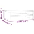 Miniatyrbillede 8 af 8: vidaXL skærmstander 42 x 24 x 13 cm spånplade betongrå