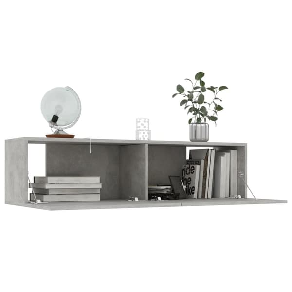 vidaXL TV-benk betonggrå 120x30x30 cm konstruert tre