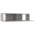 Miniatyrbilde 6 av 9: vidaXL TV-benk betonggrå 120x30x30 cm konstruert tre