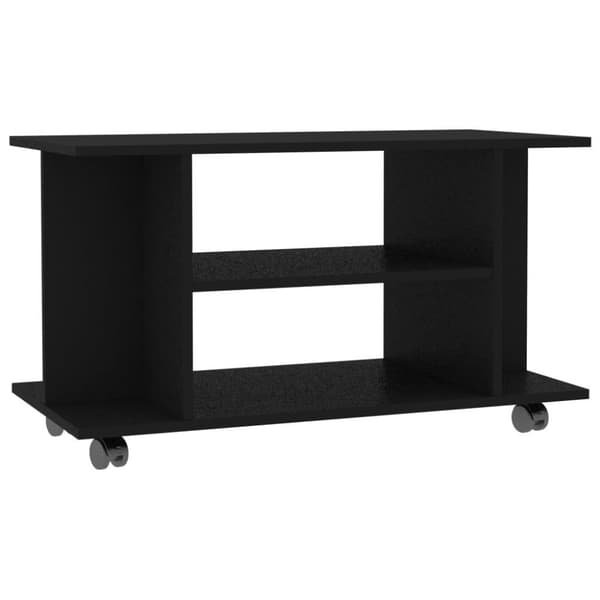 vidaXL TV-taso rullapyörillä musta 80x40x45 cm tekninen puu