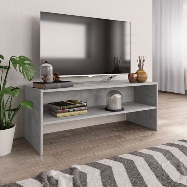 vidaXL TV-benk betonggrå 100x40x40 cm konstruert tre