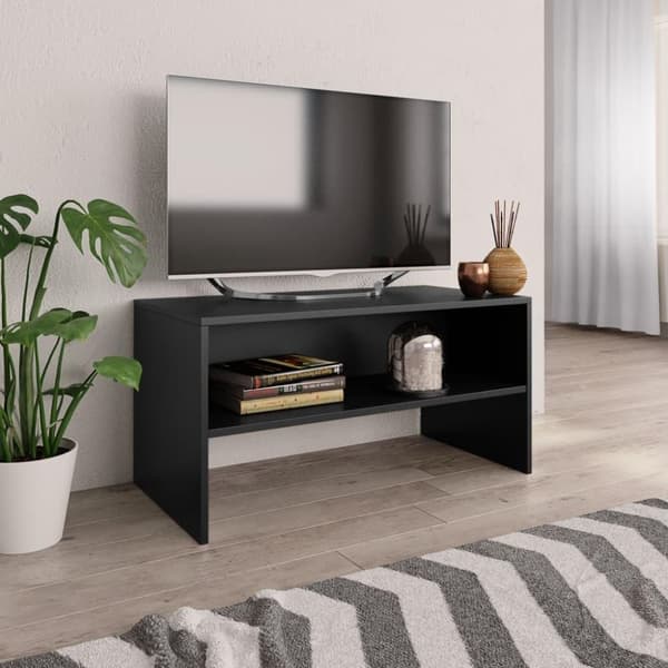 vidaXL TV-benk svart 80x40x40 cm konstruert tre