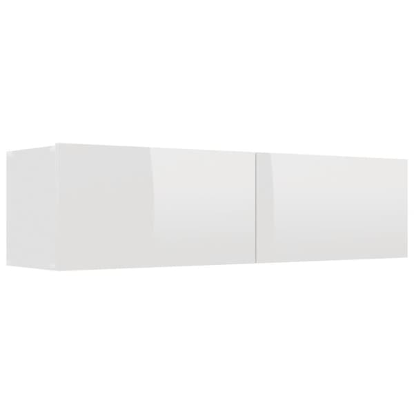 vidaXL Tv-bänk vit högglans 120x30x30 cm konstruerat trä