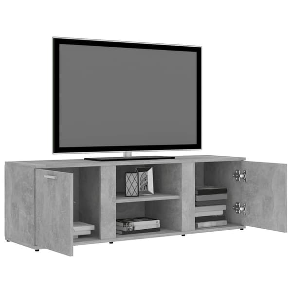 vidaXL tv-bord 120x34x37 cm konstrueret træ betongrå