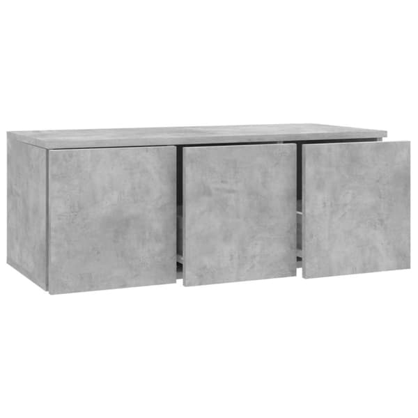 vidaXL TV-benk betonggrå 80x34x30 cm konstruert tre