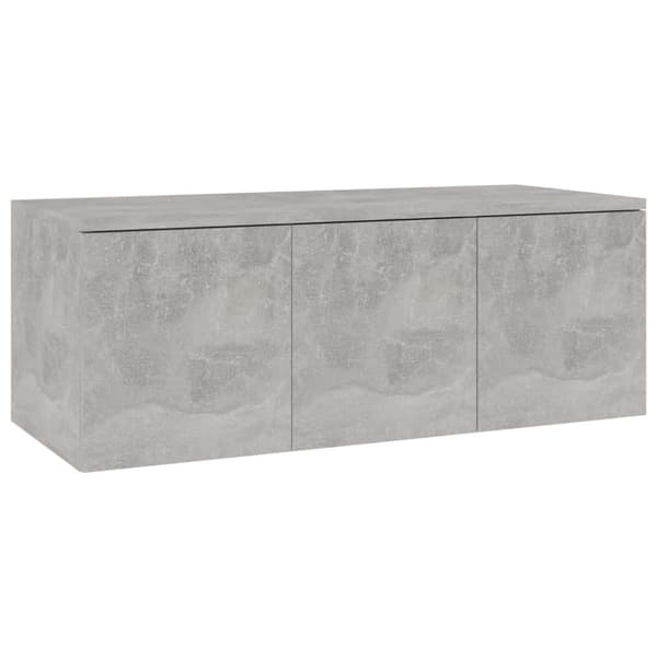 vidaXL TV-benk betonggrå 80x34x30 cm konstruert tre