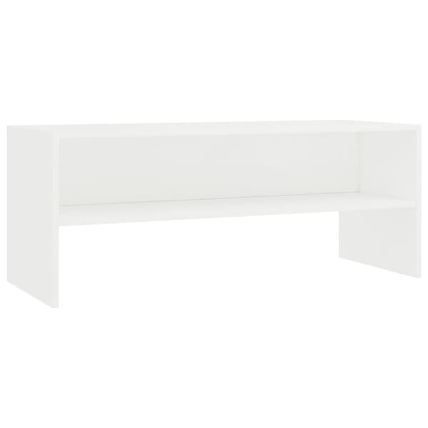 vidaXL TV-benk hvit 100x40x40 cm konstruert tre