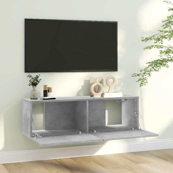 vidaXL TV-bänk betonggrå 100x30x30 cm konstruerat trä
