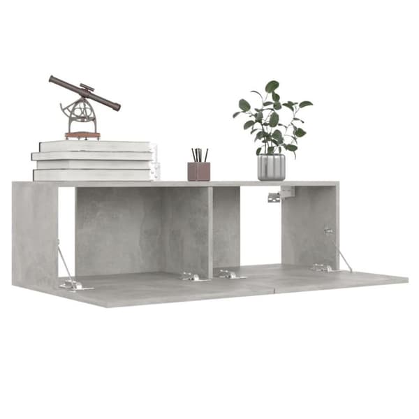 vidaXL TV-bänk betonggrå 100x30x30 cm konstruerat trä